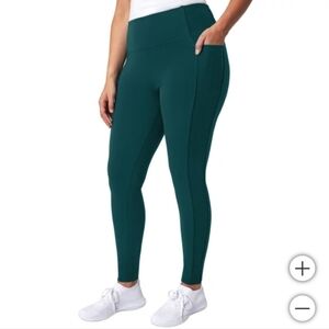 NWT Mondetta Women's High Rise Panel Ribbed Legging Green M XXL L